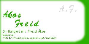 akos freid business card